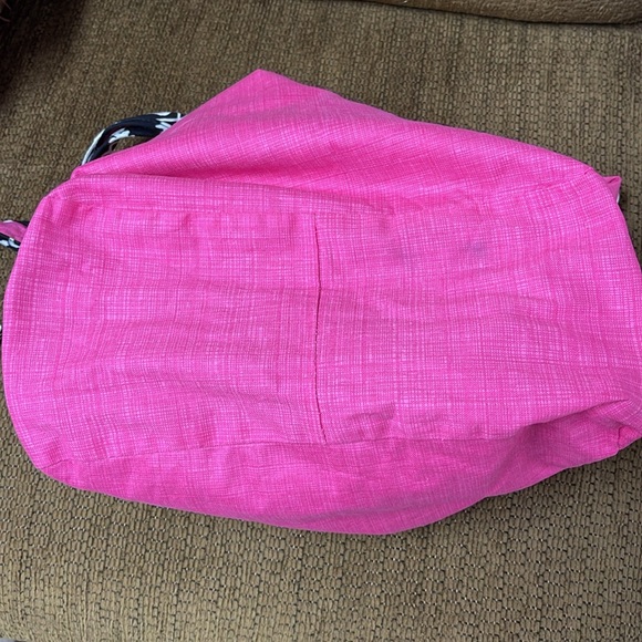 Thirty One Black Floral Brushstrokes Reversible Shoulder Bag Purse - Picture 5 of 10